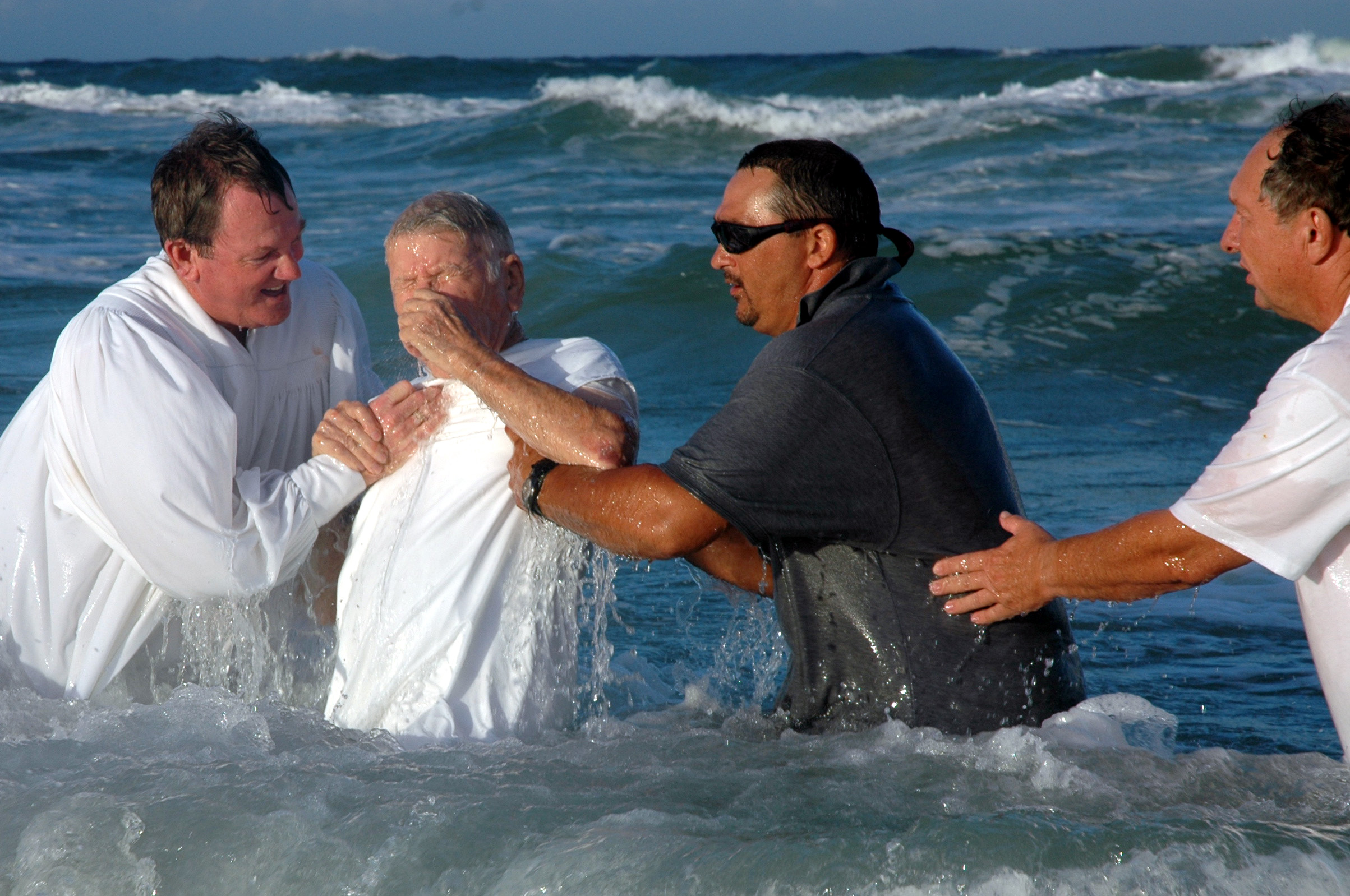 Baptisms at midnight and in Atlantic Ocean kick off effort to baptize 1